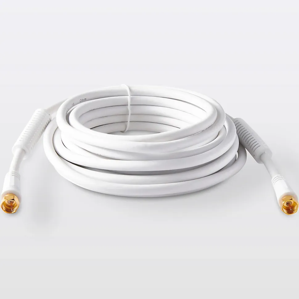 Câble type F Mâle / Mâle blanc Blyss Doré, 5 m