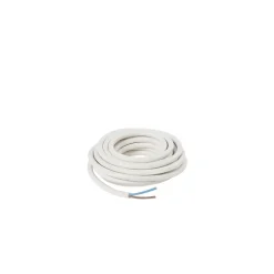 Câble 2X1,5 mm² H05VVF blanc couronne 5m