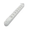 CHACON Bloc multiprise 8 prises 16A avec interrupteur, cable 3 m HO5VV-F 3x1,5 mm2 blanc