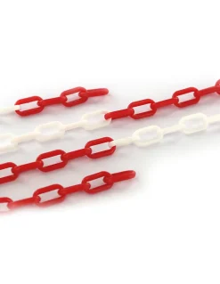 Chaine de signalisation 6mm x 2,5m, rouge/blanc - THIRARD