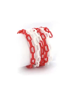 Chaine de signalisation 6mm x 2,5m, rouge/blanc - THIRARD