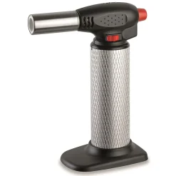 Chalumeau de cuisine professionnel + 2 Cartouches de gaz Utilisation à 360 degrés Allumage piezo KEMPER