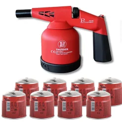 Chalumeau gaz 1.7kW Allumage piezo + 8 Cartouches gaz PROWELTEK