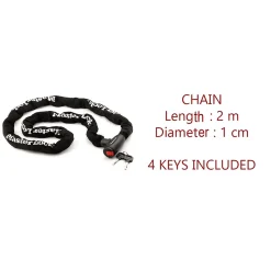 Chaîne antivol Master Lock 8292EURDPS Noir 200 cm