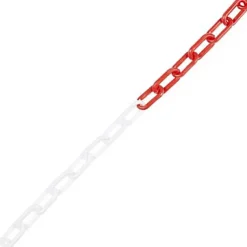 Chaîne de signalisation rouge et blanche Diall ø8 mm, vendue au mètre linéaire