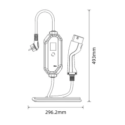 Chargeur portable pour voiture électrique 3,7KW 8m