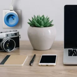 Chargeur prise 16A avec port USB Bewatt turquoise
