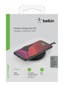 Chargeur sansfil 10W (sans chargeur) Belkin noir