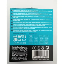 Chargeur universel Watt&Co 2000mA 16 connecteurs + USB