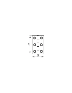 Charnière de porte de meuble / porte légère, 40x25mm, inox 309 - THIRARD
