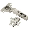 Charnière invisible clipsable acier nickelé pour porte à demi-recouvrement Diall Ø35 mm 110°, lot de 2