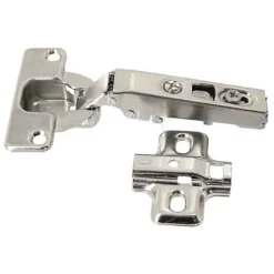 Charnière invisible clipsable acier nickelé pour porte à demi-recouvrement Diall Ø35 mm 110°, lot de 2
