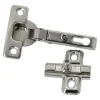 Charnière invisible key hole acier nickelé pour porte à demi-recouvrement Diall Ø26 mm 92°, lot de 2