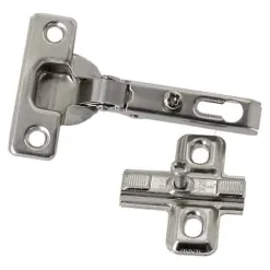 Charnière invisible key hole acier nickelé pour porte à demi-recouvrement Diall Ø26 mm 92°, lot de 2