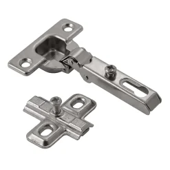 Charnière invisible key hole acier nickelé pour porte Diall Ø26 mm 92°, lot de 2