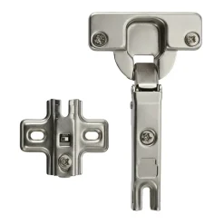 Charnière invisible tourillon acier nickelé pour porte Diall Ø35 mm 110°, lot de 2