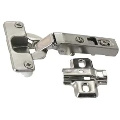 Charnière invisible tourillon acier nickelé pour porte à recouvrement Diall Ø35 mm 110°, lot de 2