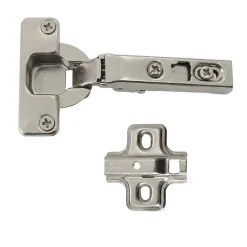 Charnière invisible tourillon acier nickelé pour porte à recouvrement Diall Ø35 mm 110°, lot de 2