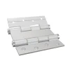Charnière va et vient à ressort, 120X40 mm, en aluminium anodisée argent, pour porte de 40 mm.