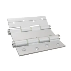 Charnière va et vient à ressort, 120X40 mm, en aluminium anodisée argent, pour porte de 40 mm.