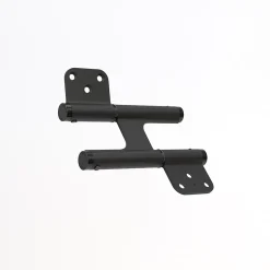 Charnière va et vient à ressort, 120X35 mm, mouvement 180 degrés, en aluminum Noir, posée totalement en applique,