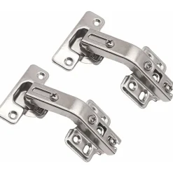 Charnières de porte d'armoire pliantes, 2 pièces, pour armoire de cuisine, 135 degrés (argent)