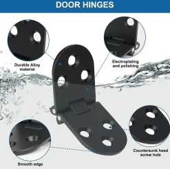 Charnières de porte plates, charnières de porte pliantes, charnières de porte pliantes en alliage pour machine à coudre, 4 pièces