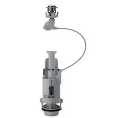 Chasse d'eau + robinet flotteur à ouverture différé Flomasta, double bouton poussoir + câble