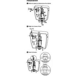 Chasse d'eau et robinet flotteur latéral Diall
