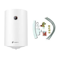 Chauffe Eau Electrique Mural Vertical Blindé Bypso Sannover 80 Litres + Kit d'Installation Complet NF