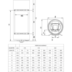 Chauffe-eau - ARISTON - Sageo Xpert - Vertical - Stéatite - 100L - 1200W