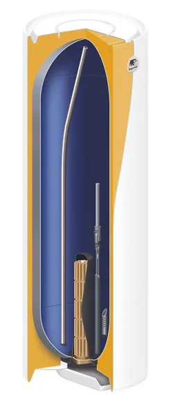 Chauffe-eau DURALIS ACI Horizontal - 200l - 2200W - Hauteur : 1470 mm - ECS : 310 l - Temps de chauffe : 4h31 - Classe énergétiq