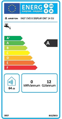 Chauffe-eau gaz instantané Ariston Fast Evo X 14 - butane/ propane