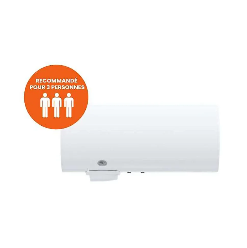 Chauffe-eau électrique blindé 150l horizontal raccordement dessous Thermor 253021