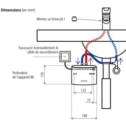 Chauffe-eau électrique instantané Saniself sous évier 4.4 kW