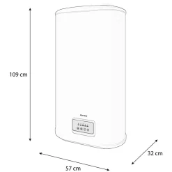 Chauffe-eau électrique plat Carrera alu brossé 93L