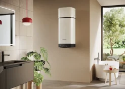 Chauffe-eau électrique thermodynamique connecté anode magnésium Ariston Nuos Plus S2 150L 4 personnes blanc