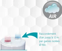 Chauffe-eau thermodynamyque EDEL - EDEL 270 Air D/2- SOL Chauffe-eau Thermodynamique 270L. Au Sol - Mono - Cuve inox