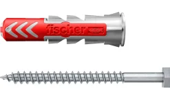 Cheville bi-matière avec vis Fischer DuoPower pour matériaux de construction 12x60 mm, 2 pièces