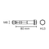 Cheville Diall métal traversant 8x80mm