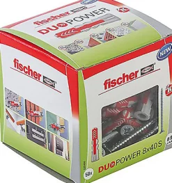 Cheville Duopower + vis big pack 8X40, 50 pièces