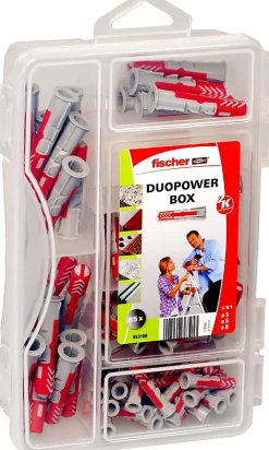 Cheville Fischer DuoPower 30 x ø5 x l.25 mm / 35 x ø6 x l.30 mm / 20 x ø8 x l. 40 mm