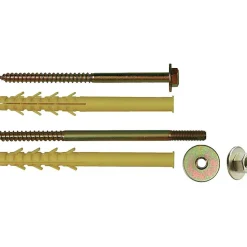 Cheville fixation chauffe-eau - Diamètre 16 mm -200 mm - Plâtre et polystyrène - Sachet de 4 - ING Fixation