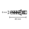 Cheville pour murs pleins vendue par 20 Diall en nylon Ø.8 x L.40 mm