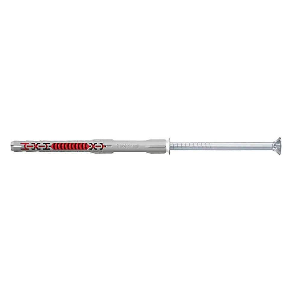 Cheville rallongée DuoXpand 10x100 mm FISCHER avec vis de sécurité prémontée - boîte de 50