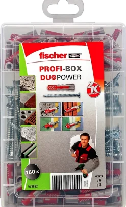 Chevilles Fischer profibox Duopower 160 pièces avec vis