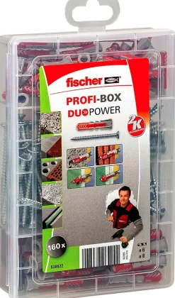 Chevilles Fischer profibox Duopower 160 pièces avec vis