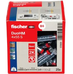 Chevilles métalliques pour corps creux DuoHM 4x55 PZ Fisher 572920