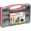 Chevilles multimateriaux Duopower + vis assortiment, 140 pièces