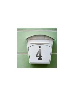 Chiffre 4 à visser, alliage, H.80mm, noir - THIRARD